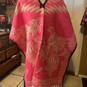 Pink and Cream Poncho